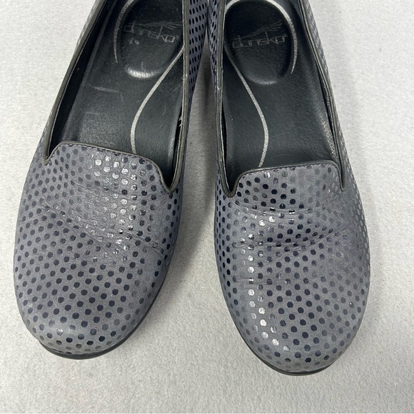 Dansko Olivia Navy Blue Suede Leather Polka Dot Comfort Loafers EU 37/US 6.5-7 - Picture 6 of 12